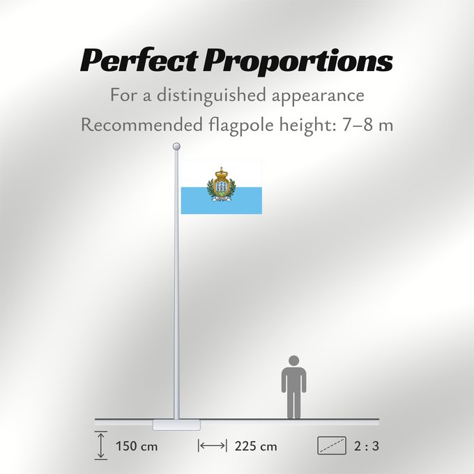 Flag Proportions: San Marino civil San Marino Saint-Marin