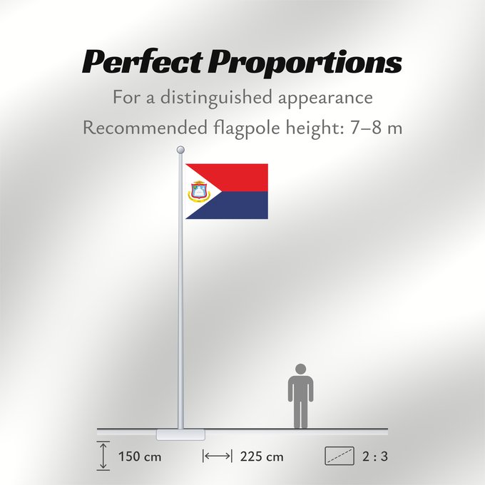 Flag Proportions: Sint Maarten	Sint Maarten  Kingdom of the Netherlands	Saint-Martin