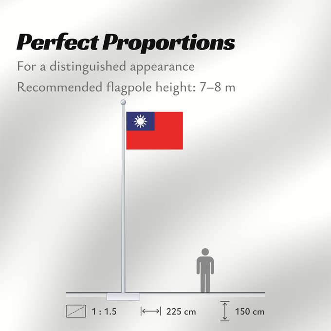 Flag Proportions: Republic of China	Republic of China  Taiwan	République de Chine	República de China	Republik China  Taiwan	Repubblica di Cina	Republiek China	República da China	Republiki Chińskiej	Lýðveldi Postaulín Flagg	علم جمهورية الصين الوطنية	ཀྲུང་ཧྭ་དམངས་ཁབ དང་ལྕོག	