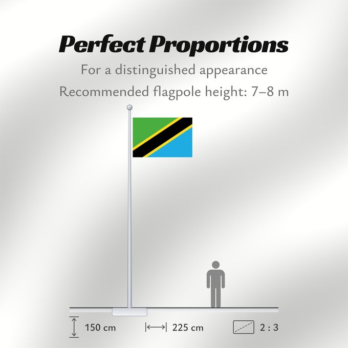 Flag Proportions: Tanzania	Tanzania, United Republic of	Tanzanie	Tansania, Vereinigte Republik