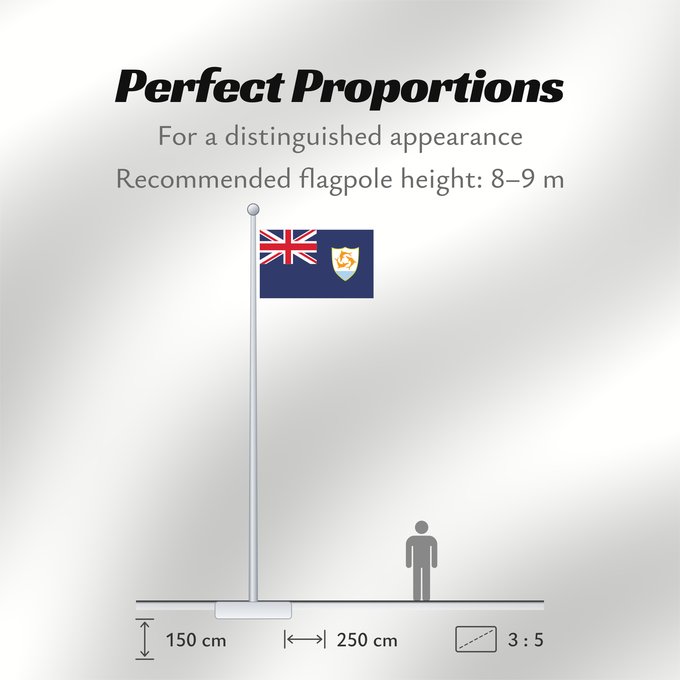 Flag Proportions: Anguilla	Anguila	Anguillas flag  taget i brug den 30. maj 1990  - RGB farverne	Флаг Ангильи