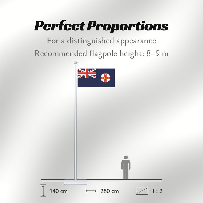 Flag Proportions: New South Wales	And government ensign  internal waters only  of New South Wales	Nouvelle-Galles du Sud	Nueva Gales del Sur	New South Wale	Nuovo Galles del Sud