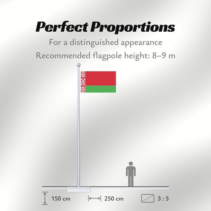 Flag Proportions: Belarus Biélorussie Bielorrusia Belaru Bielorussia Wit-Rusland Bielorrússia Państwowa flaga Republiki Białorusi Belorusiya Respublikasının Dövlət Дзяржаўны Сцяг Рэспублікі Беларусь Афіцыйны сьцяг Рэспублікі Беларусь Бѣлꙑ́ Роуси́ Димократі́ѩ ꙁна́мѧ Hvideru