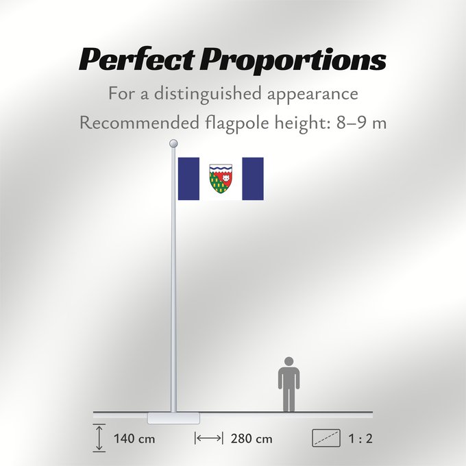 Flag Proportions: Northwest Territories Territoires du Nord-Ouest Territorios del Noroeste Nordwest-Territorien Territori del Nordovest Banniel Tiriadoù ar Gwalarn, Kanada ᓄᓇᑦᓯᐊᖅ ᓴᐃᒻᒪᑎ