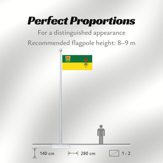 Flag Proportions: Saskatchewan Banniel proviñs Saskatchewan, Kanada