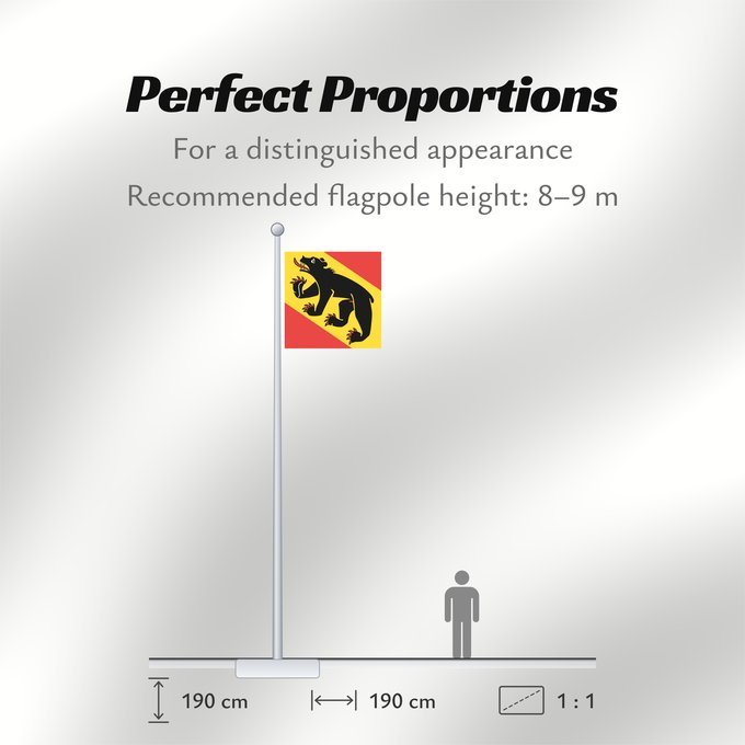 Flag Proportions: Canton of Bern Bern Canton de Berne Kantons Bern Berna Banniel Kanton Bern