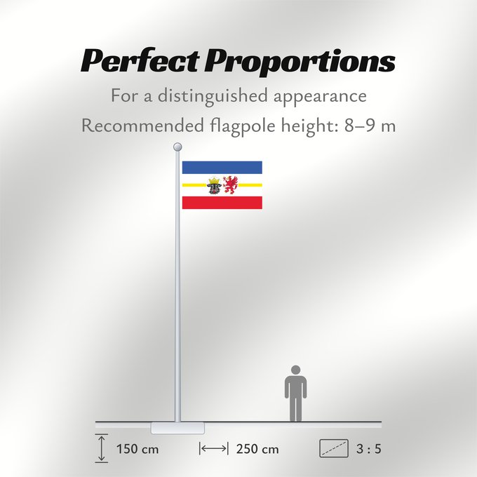 Flag Proportions: Mecklenburg-Western Pomerania	Mecklenburg-Vorpommern	Mecklembourg-Poméranie-Occidentale	Mecklemburgo-Pomerania Occidental	Meclemburgo-Pomerania Anteriore