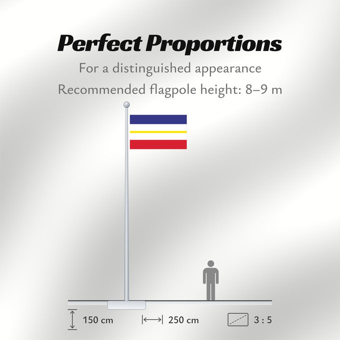 Flag Proportions: Mecklenburg-Western Pomerania Mecklenburg-Vorpommern Mecklembourg-Poméranie-Occidentale Mecklemburgo-Pomerania Occidental Meclemburgo-Pomerania Anteriore