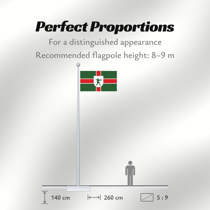 Flag Proportions: County Flag of Nottinghamshire Nottinghamshire Snotingahāmscīre fana