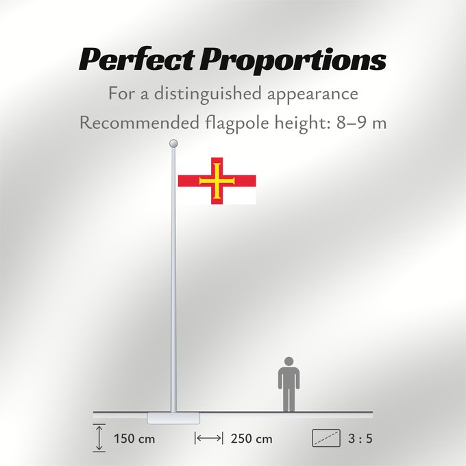 Flag Proportions: Guernsey Guernesey Guernsey (Kanalinsel) Couleu de Guernési Ynys y Garn
