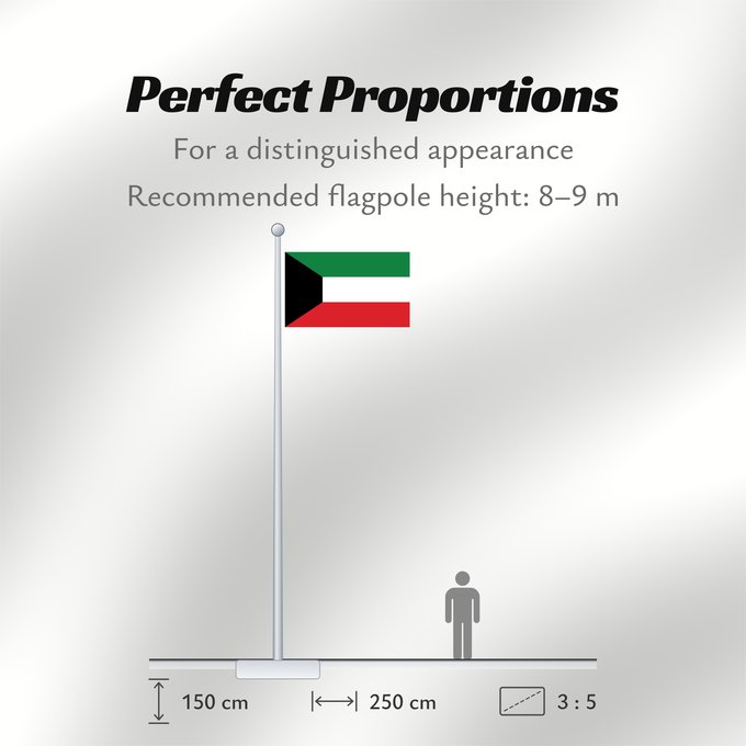 Flag Proportions: Kuwait	Koweït	Kuwaitlabel QS Les