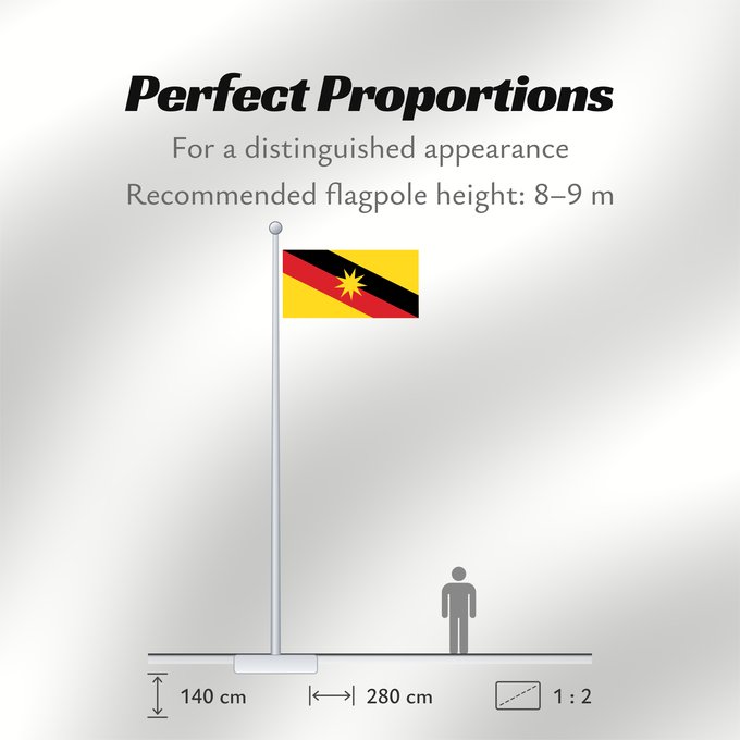 Flag Proportions: Sarawak Malaysian state of Sarawak Sarawak