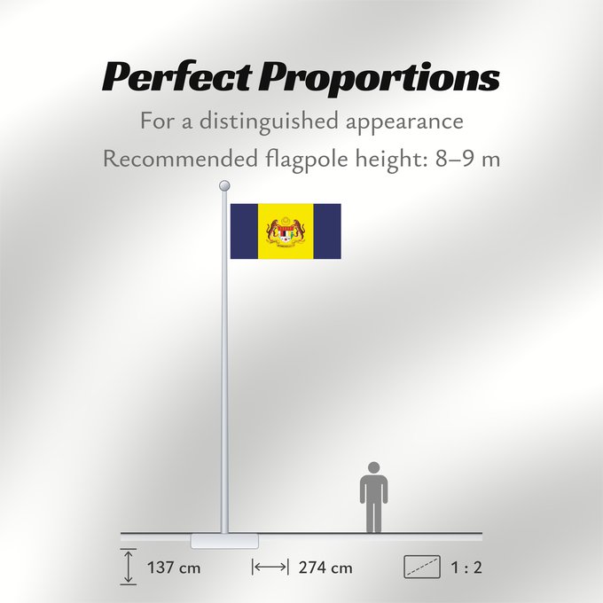 Flag Proportions: Putrajaya Putrajaya, Malaysia Putrajaya