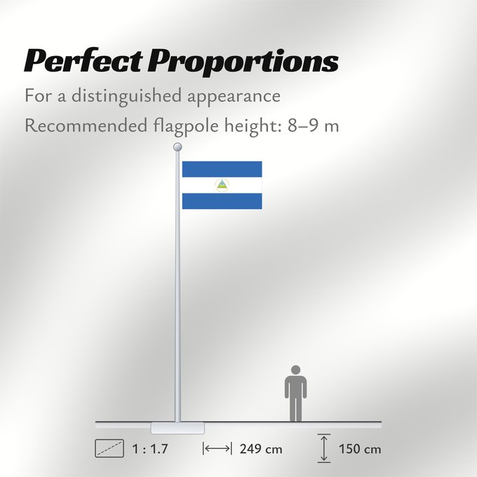 Flag Proportions: Nicaragua La República de Nicaragua Nikaragvo Флаг Никарагуа Nikaragve Nicaraguas