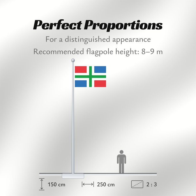 Flag Proportions: Groningen Province of Groningen, Netherlands Groningue Groninga