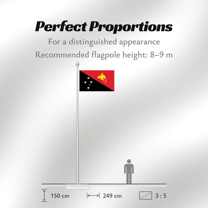 Flag Proportions: Papua New Guinea	Papua New GuineaColours Pantone 186 C for red and 116 C for yellow	Papouasie-Nouvelle-Guinée	Papúa Nueva Guinea	Papua-Neuguineas	Papua Nuova Guinea	Papoea-Nieuw-Guinea	Papua-Nova Guiné	Papui-Nowej Gwinei	علم بابوا غينيا الجديدة	পাপুয়া নি