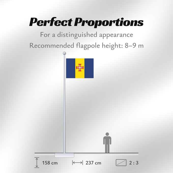 Flag Proportions: Madeira Autonomous Region of Madeira, Portugal Madera Região Autónoma da Madeira