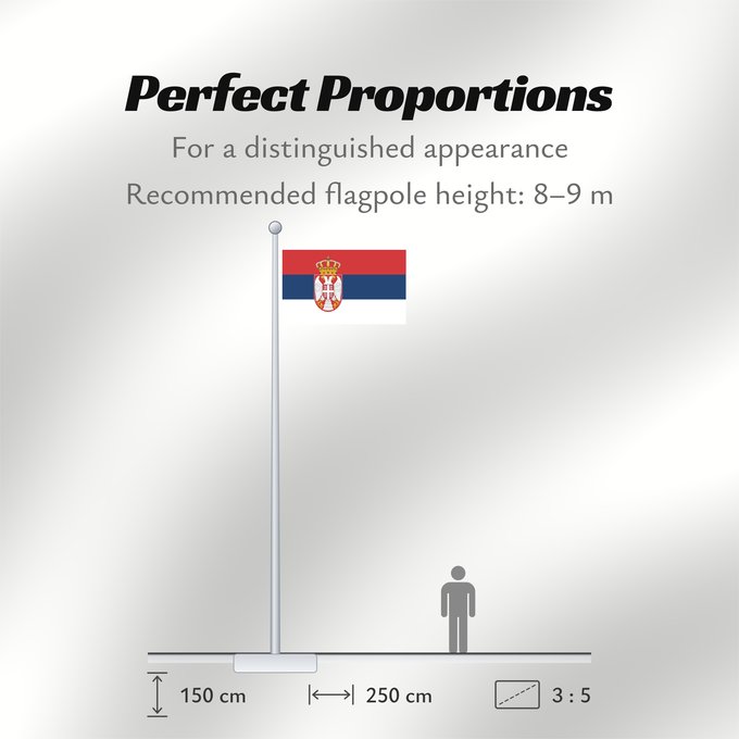 Flag Proportions: Civil Flag of Serbia	Civil flag of Serbia	Serbie	Serbia	Serbien	Narodna zastava Srbije	Nemzeti zászló szerbia	Srbská národná vlajka	Kombëtar i Serbisë
