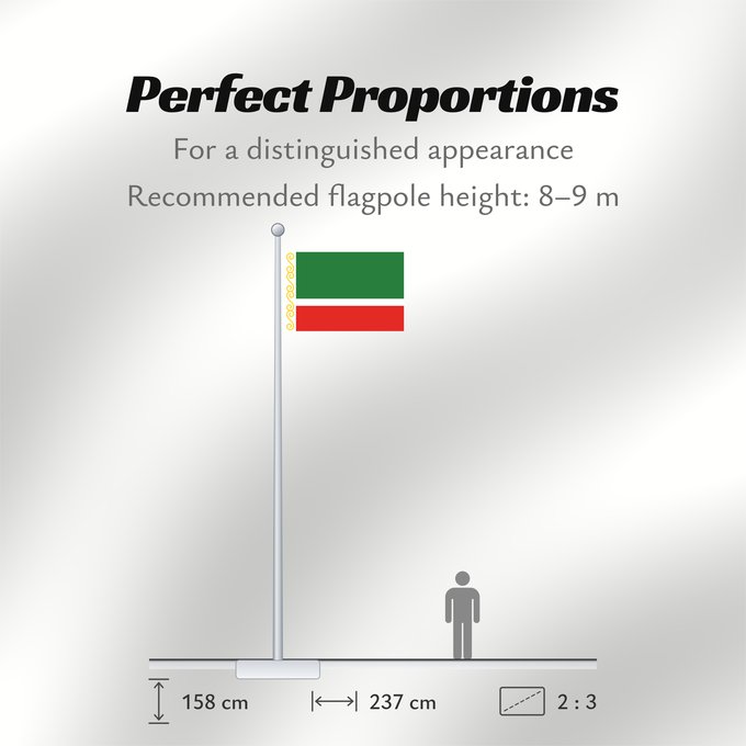 Flag Proportions: Chechen Republic	Chechenia	Tschetschenische	Cecenia	Байракх Нохчийн Республикан	Флаг Чеченской Республики	Парчами Ҷумҳурии Чеченистон	Стяг Чеченської Республіки Російської Федерації