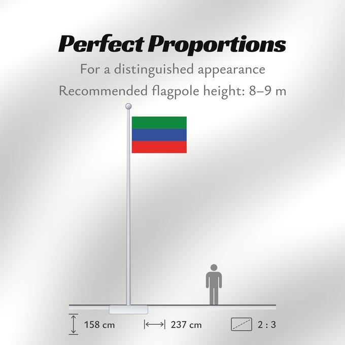 Flag Proportions: FlagofDaghestan Dagestan République du Daguestan República de Daguestán Republik Dagestan Repubblica del Daghestan