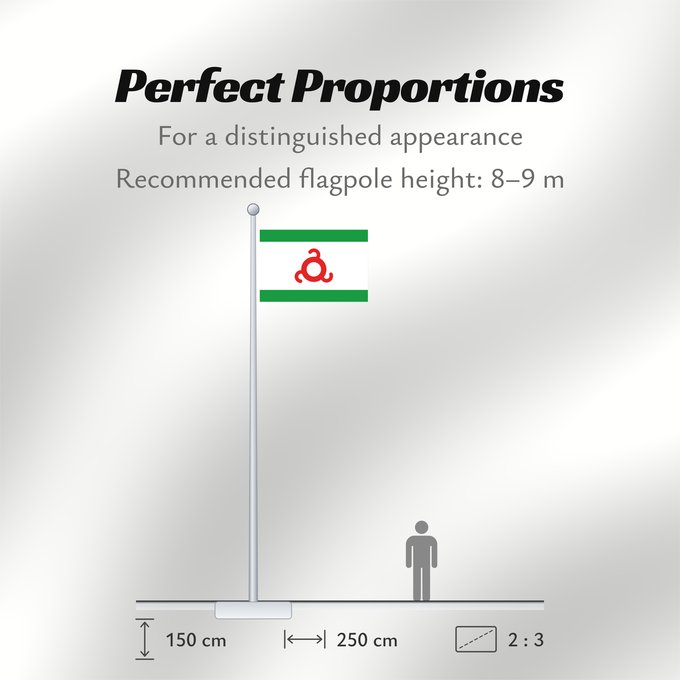 Flag Proportions: Ingushetia Republic of Ingushetia Inguschetien Inguscezia Флаг Ингушетии