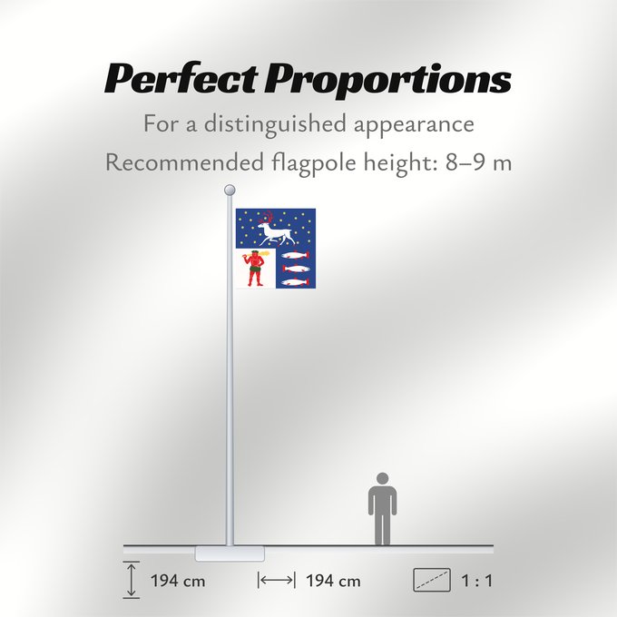 Flag Proportions: Västerbottens län vapenflagga Västerbotten County in Sweden Västerbotten Västerbottens läns vapenflagga
