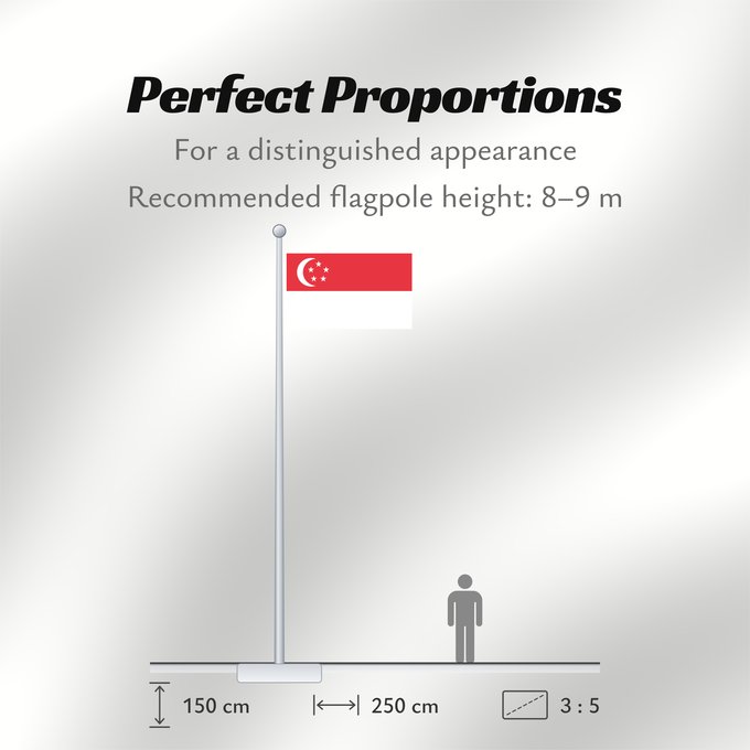 Flag Proportions: Singapore Singapour Singapur Singapuru علم سنغافورة Singapuro Singapura Флаг Сингапура Singapurja சிங்கப்பூரி்ன் கொடி 新加坡国旗