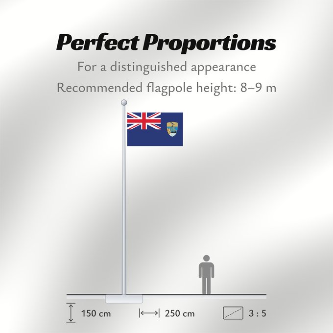 Flag Proportions: Saint Helena	Saint Helena, Ascension and Tristan da Cunha	Sainte-Hélène (territoire)	Santa Helena, A. y T.	St. Helena	Shan Héilin	Sen Helena