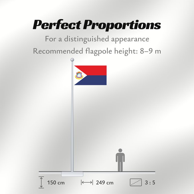 Flag Proportions: Sint Maarten	Sint Maarten  Kingdom of the Netherlands	Saint-Martin