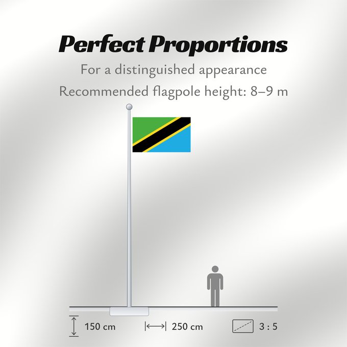 Flag Proportions: Tanzania	Tanzania, United Republic of	Tanzanie	Tansania, Vereinigte Republik
