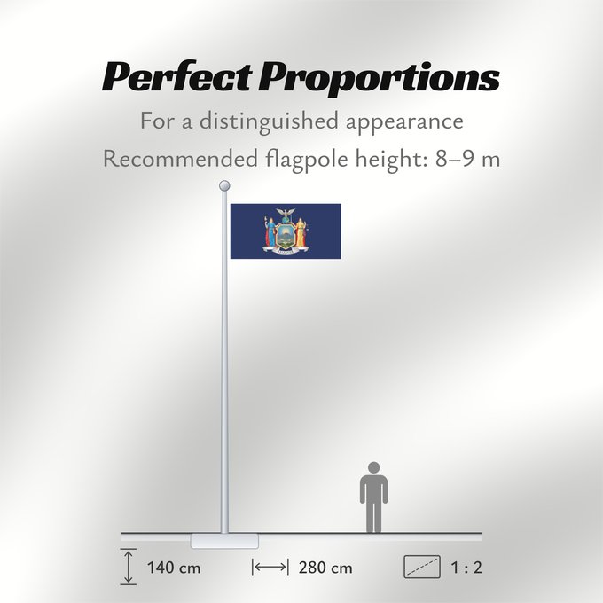 Flag Proportions: New York State of New York Nueva York New Yorks Nova Iorque ᏄᏯᎩ ᎦᏓᏘ De New York Ka hae Nuioka ニューヨーク州の旗 뉴욕주의 기 Novi Eboraci Vlagge van Njej York Nííyóó Hahoodzo bidah naatʼaʼí Nei York Statului New York, SUA Флаг Нью-Йорка Američke savezne države New York