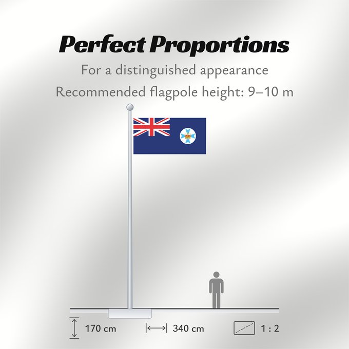 Flag Proportions: Queensland	State flag and government ensign  internal waters only  of Queensland