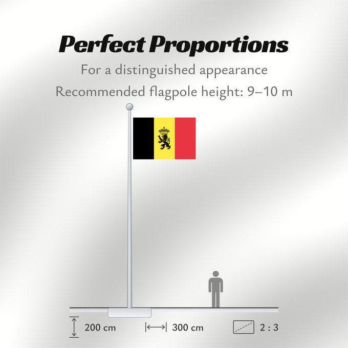 Flag Proportions: Belgium civil Belgium Belgique Bélgica Belgien Belgio