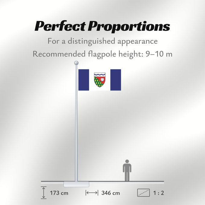 Flag Proportions: Northwest Territories Territoires du Nord-Ouest Territorios del Noroeste Nordwest-Territorien Territori del Nordovest Banniel Tiriadoù ar Gwalarn, Kanada ᓄᓇᑦᓯᐊᖅ ᓴᐃᒻᒪᑎ