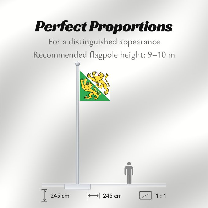 Flag Proportions: Canton of Thurgau Thurgau canton de Thurgovie cantón de Turgovia Canton of Thurgau in Switzerland