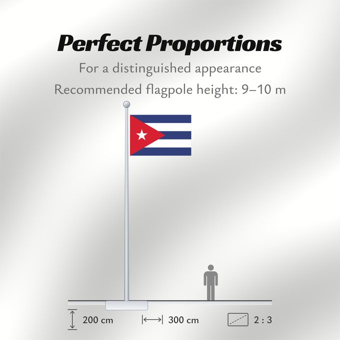 Flag Proportions: Cuba	Kuba	علم كوبا	Banniel Cuba	Kubo	پرچم کوبا	Kiba	Флаг Кубы	Kube	Kubas	Прапор Куби	Quốc kỳ Cuba	​古巴国旗