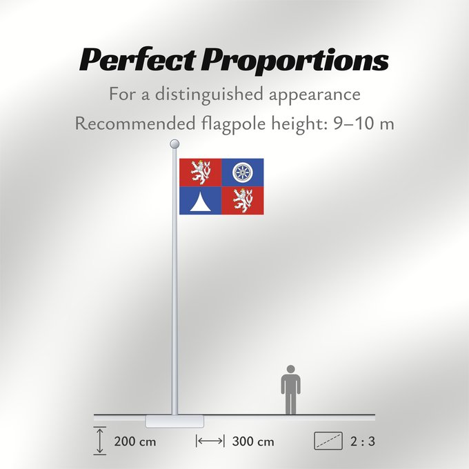 Flag Proportions: Liberec Region	Région de Liberec	Región de Liberec	Region Liberec	Regione di Liberec