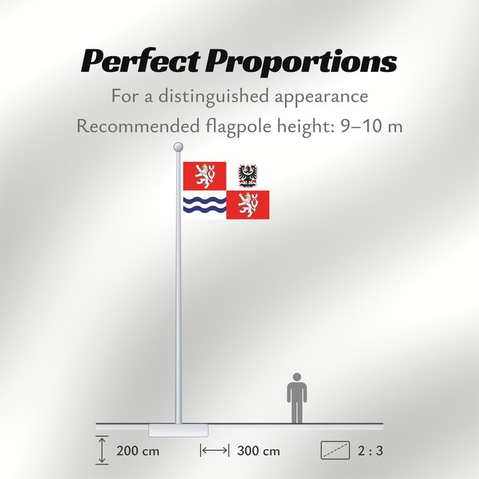 Flag Proportions: Central Bohemian Region Région de Bohême centrale Región de Bohemia Central Mittelböhmische Region