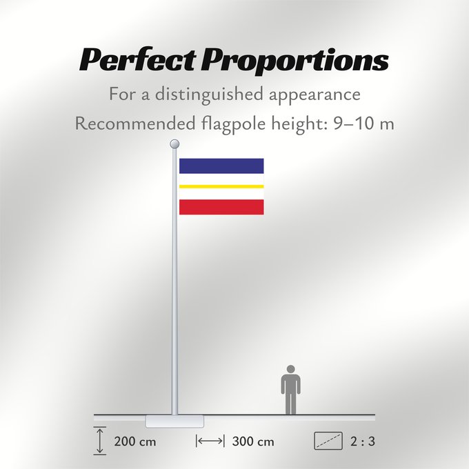 Flag Proportions: Mecklenburg-Western Pomerania Mecklenburg-Vorpommern Mecklembourg-Poméranie-Occidentale Mecklemburgo-Pomerania Occidental Meclemburgo-Pomerania Anteriore