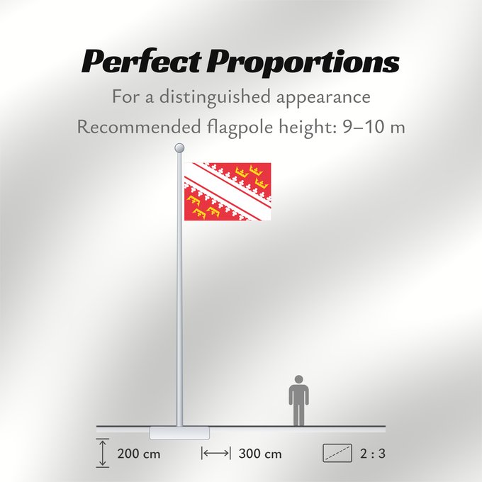 Flag Proportions: Alsace L’Alsace Alsacia Französischen Region Elsass Alsazia