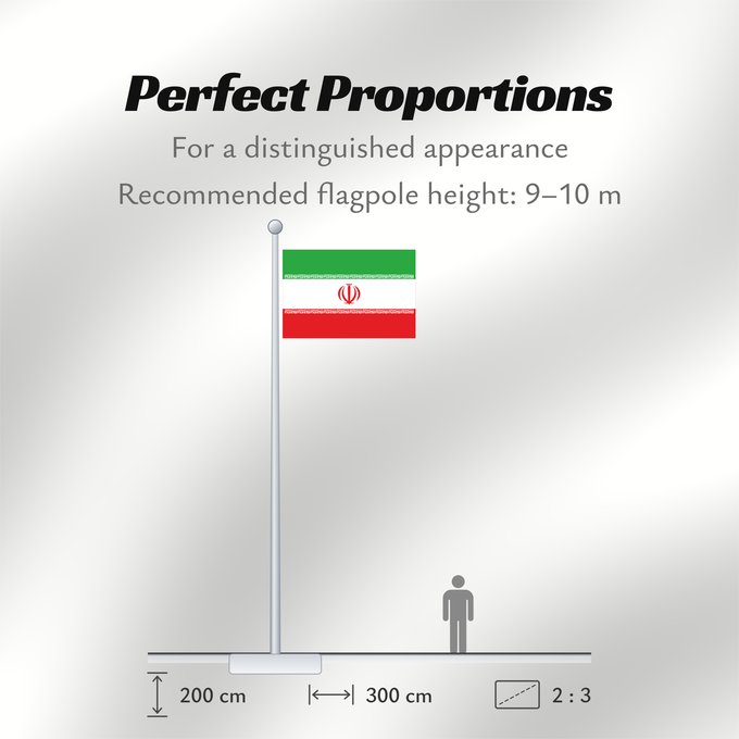 Flag Proportions: Iran	Irán