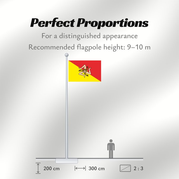 Flag Proportions: Sicilian Sicilian Region Région Sicilienne Región Siciliana Sizilianischen Region oder der Autonomen Region Sizilien Regione Sicilia Região Siciliana Regionu Sycylia Bannera dâ Riggiuni Siciliana