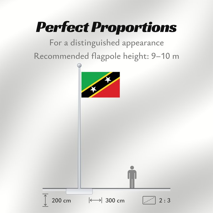 Flag Proportions: Saint Kitts and Nevis	Saint-Christophe-et-Niévès	San Cristóbal y Nieves	St. Kitts und Nevis	Saint Kitts e Nevis	Saint Kitts a Nevis	Shan Críostóir-Nimheas	Sen Kitts ha Nevis	Флаг Сент-Китса и Невиса	Saunt Kitts an Nevis	Saint Kittsa in Nevisa