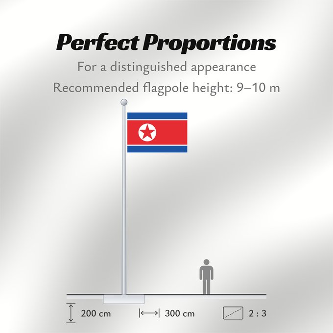 Flag Proportions: North Korea Korea (Democratic People's Republic) (North Korea) Corée du Nord Corea del Norte Nordkorea Corea del Nord Noord-Korea Coreia do Norte Korei Północnej Corea d o Norte علم كوريا الشمالية Национално знаме на Северна Корея উত্তর কোরিয়ার জাতীয় পত