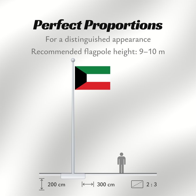 Flag Proportions: Kuwait Koweït Kuwaitlabel QS Les