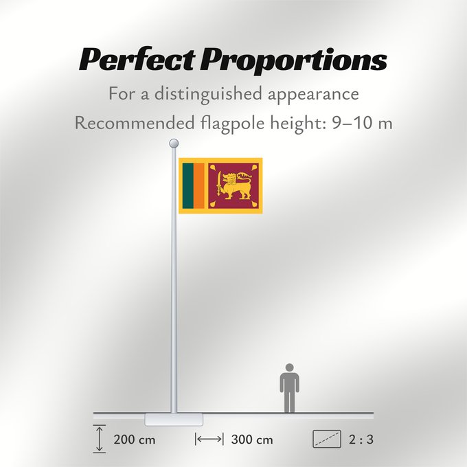 Flag Proportions: Sri Lanka Sri Lankas Sri Lanki শ্রীলঙ্কার জাতীয় পতাকা Sri-Lanko Флаг Шри-Ланки श्रीलङ्का ध्वज ශ්රී ලංකාවේ ජාතික කොඩිය இலங்கையின் தேசியக்கொடி Stän Sri-Lankäna