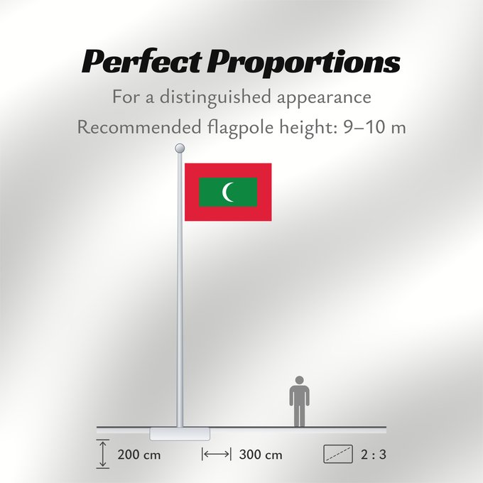 Flag Proportions: Maldives Maldivas Malediven Maldive Maldiven Das Maldivas ދިވެހިރާއްޖޭގެ ދިދަ La Maldivoj Флаг Мальдив Maldivov Maldivernas ธงชาติ ประเทศมัลดีฟ