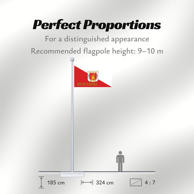 Flag Proportions: Tlaxcala Tlaxcala ou Tlaxcala de Xicoténcatl Īpān Tlaxcallān