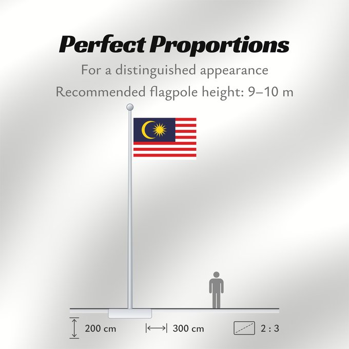 Flag Proportions: Malaysia Malaysia – Jalur Gemilang Stripes of Glory Malaisie Malasia علم ماليزيا Malaysia / بنديرا مليسيا Malajzio Malaisia lipp Watawat ng Malaysia Mâ-lòi-sî-â koet-khì 馬来西亜の国旗 ទង់ជាតិម៉ាឡេស៊ី Malaysi ທຸງຊາດມາເລເຊຍ 馬來西亞之國旗 Malaysia – Jalur Gemilang /