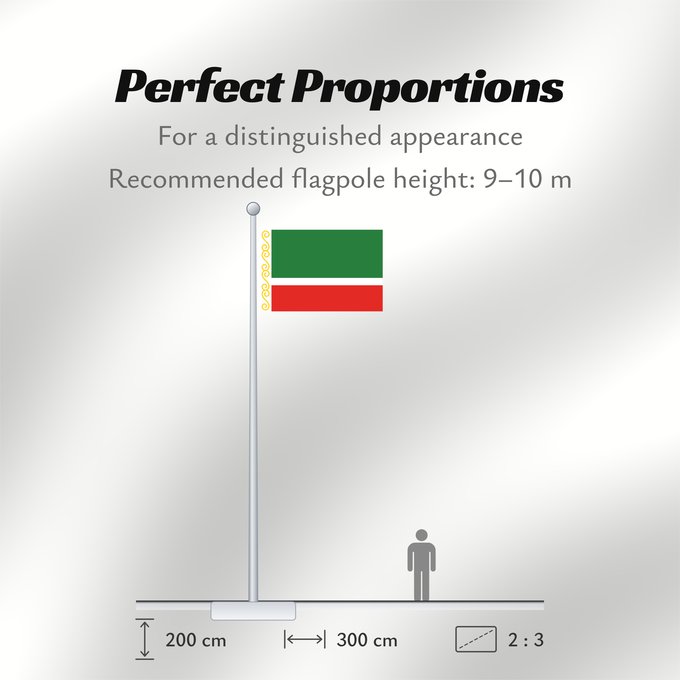 Flag Proportions: Chechen Republic Chechenia Tschetschenische Cecenia Байракх Нохчийн Республикан Флаг Чеченской Республики Парчами Ҷумҳурии Чеченистон Стяг Чеченської Республіки Російської Федерації